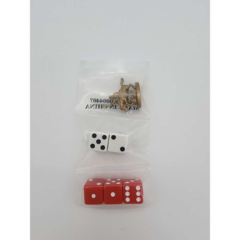 2003 Risk Board Game Replacement Parts Golden Cavalry Rider Dice Sealed New
